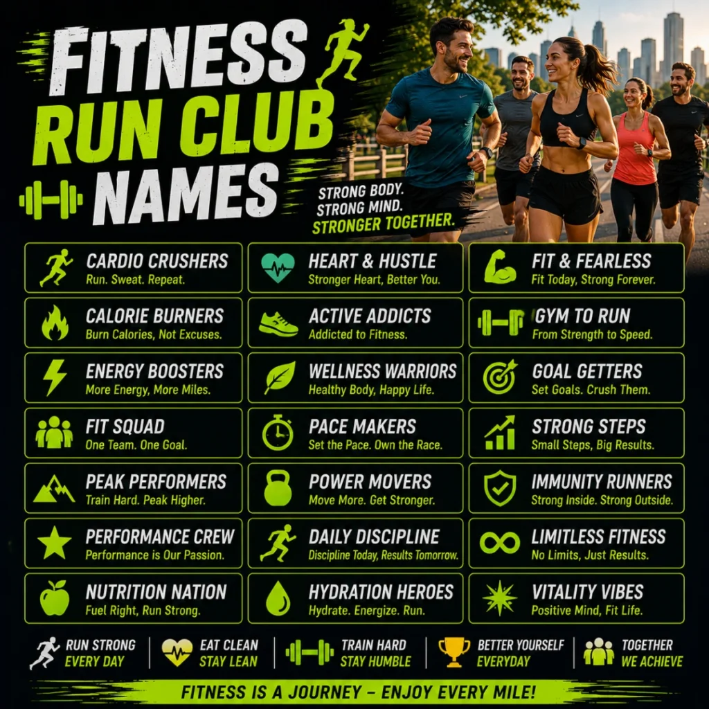 Fitness Run Club Names 🏋️