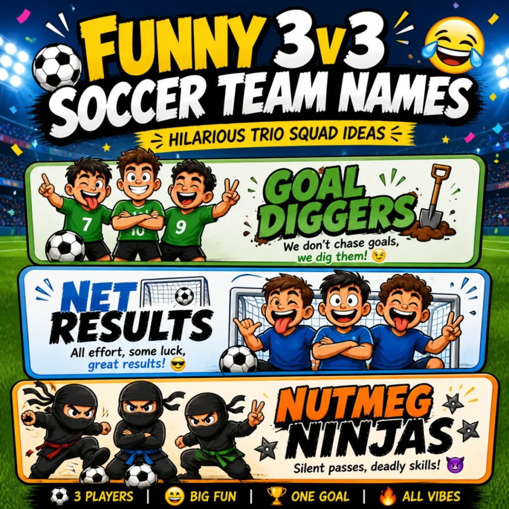 Funny 3v3 Soccer Team Names
