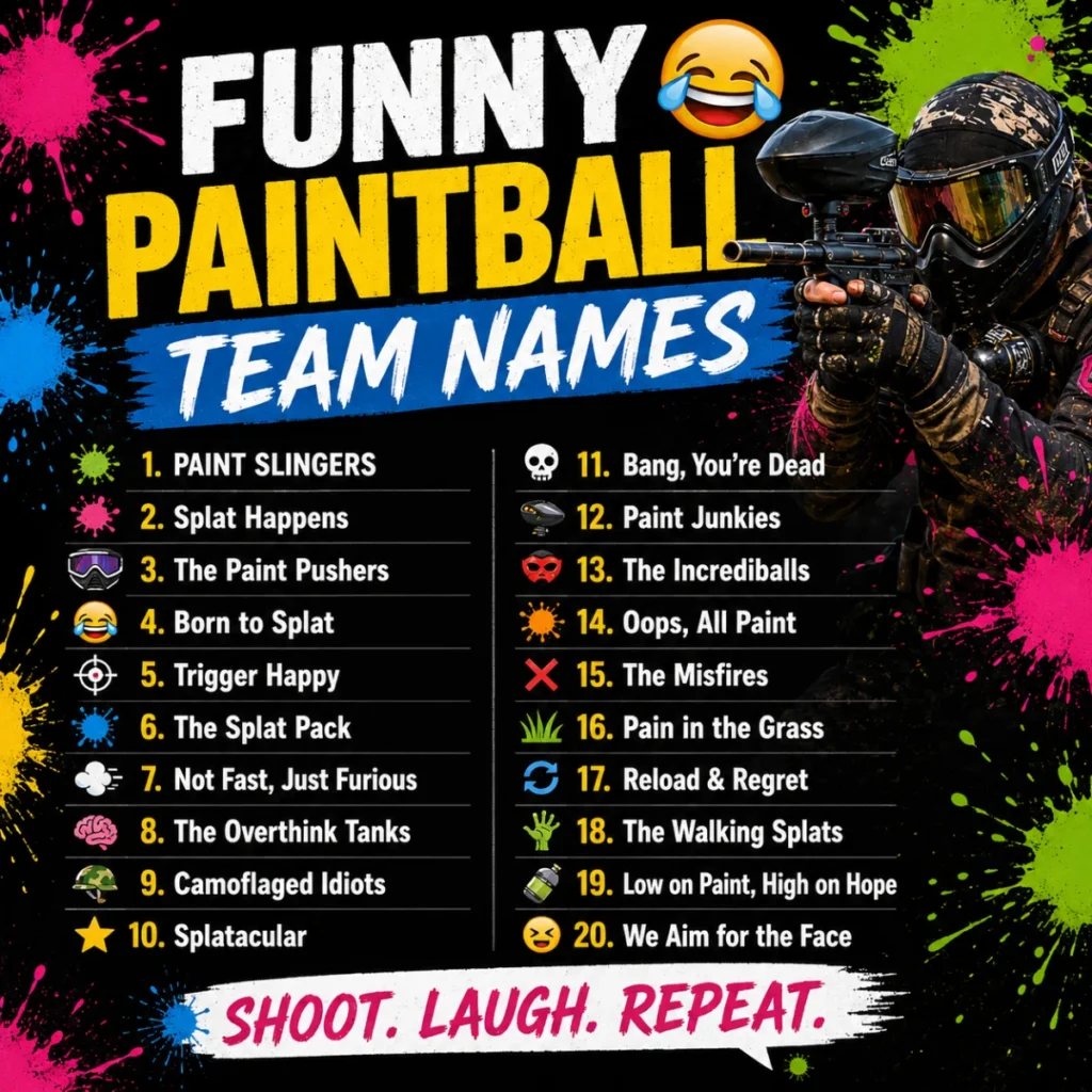 Funny Paintball Team Names 😂