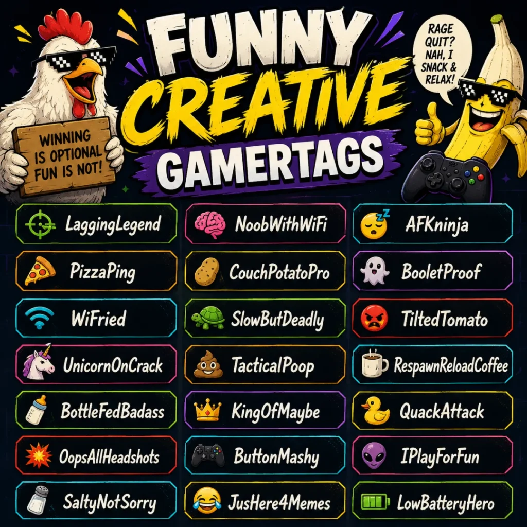 ⭐ Funny Creative Gamertags