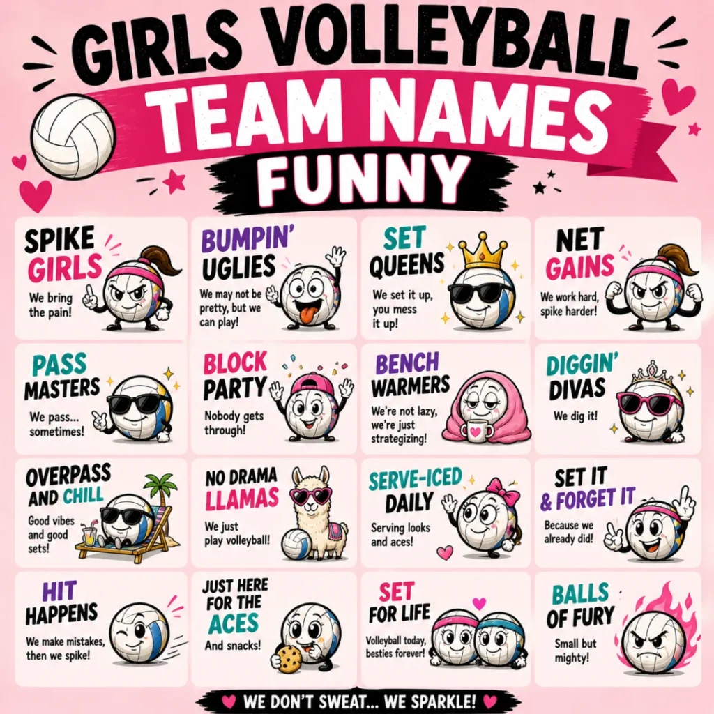 Girls Volleyball Team Names Funny