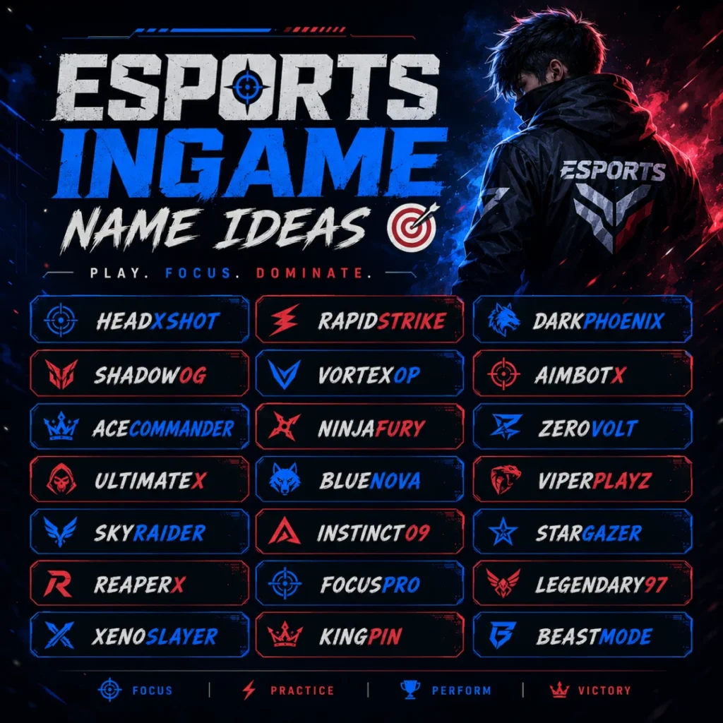 Esports Ingame Name Ideas 🎯