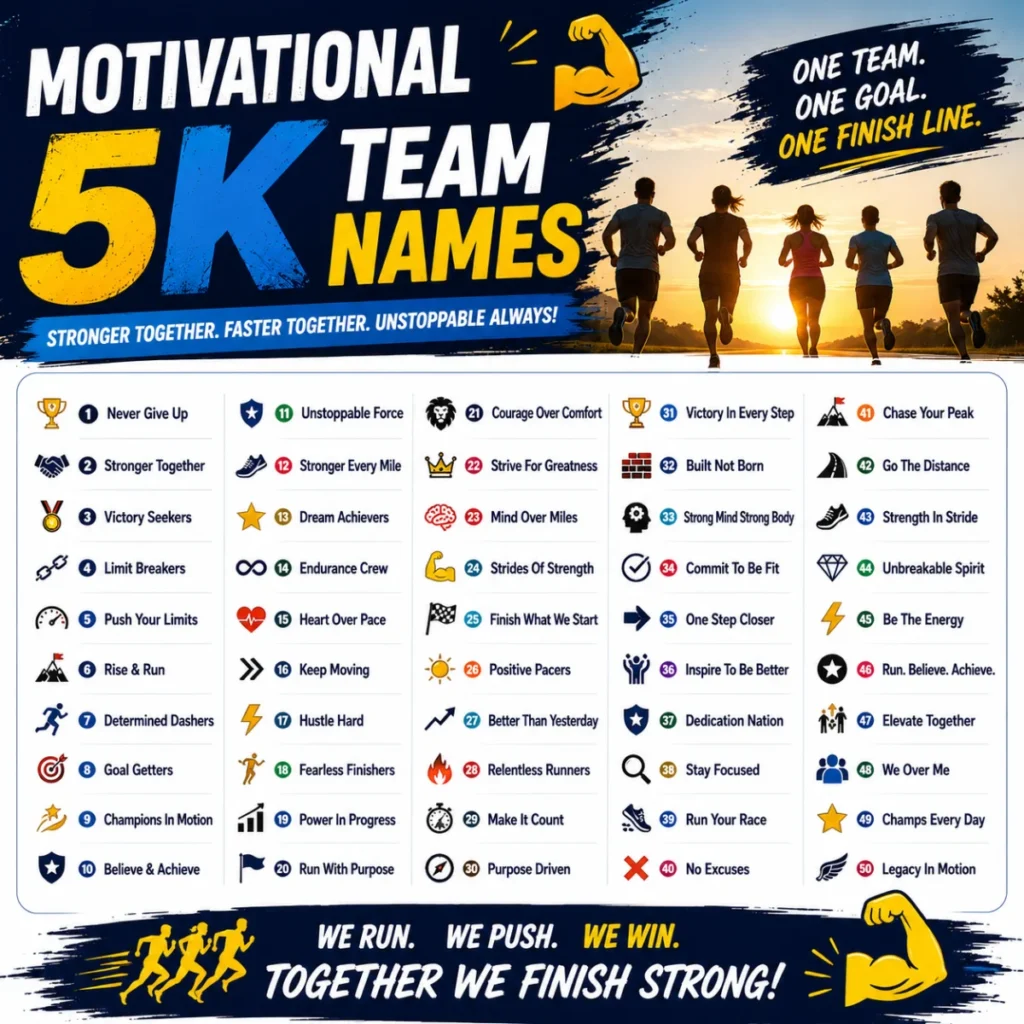 Motivational 5K Team Names 💪