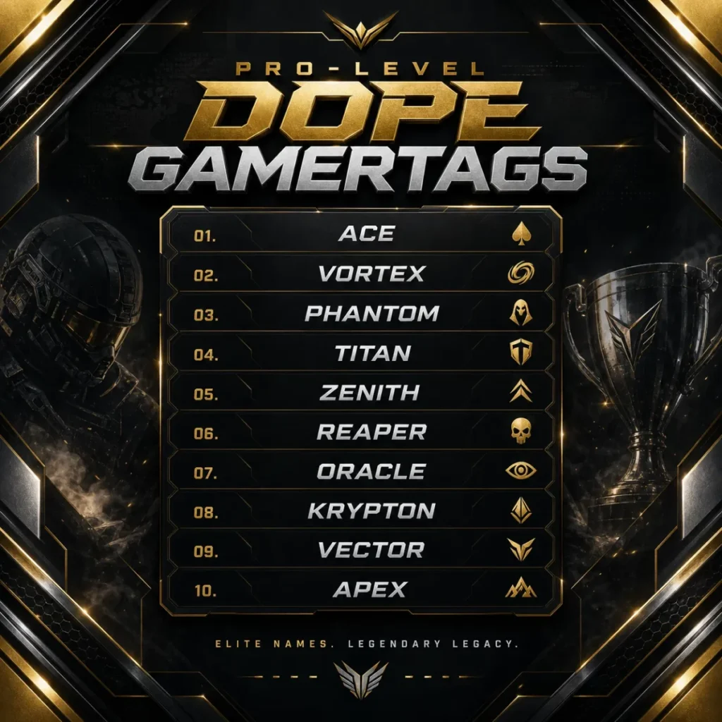 Pro-Level Dope Gamertags