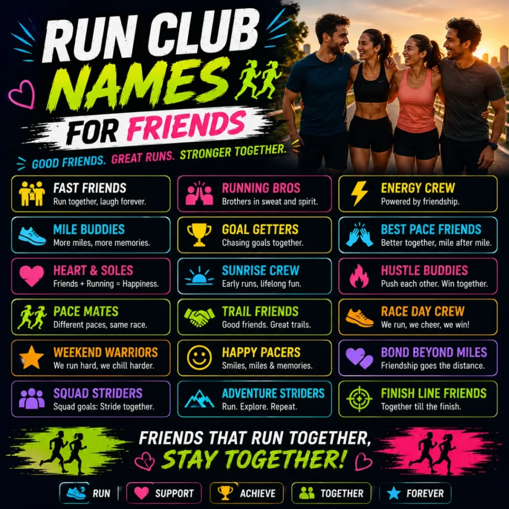 Run Club Names for Friends 👯