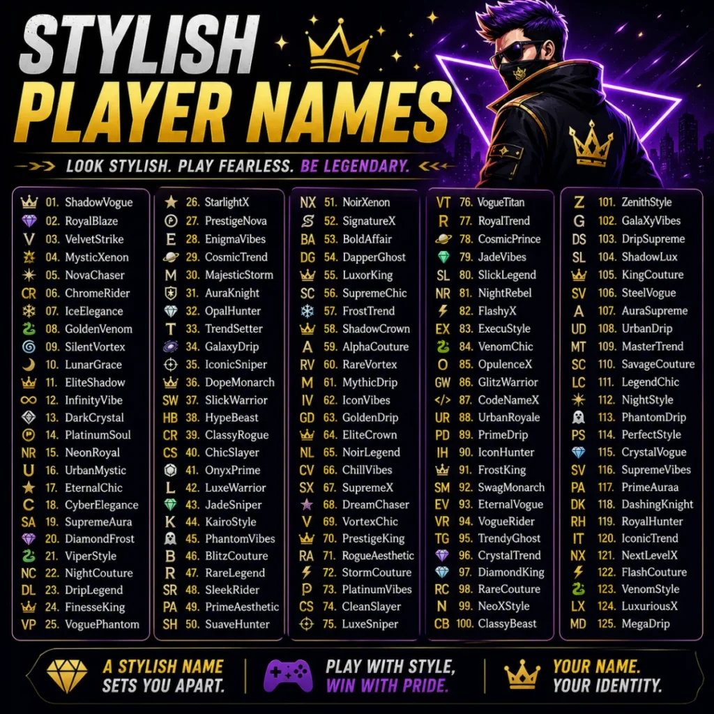 Stylish Player Names ✨