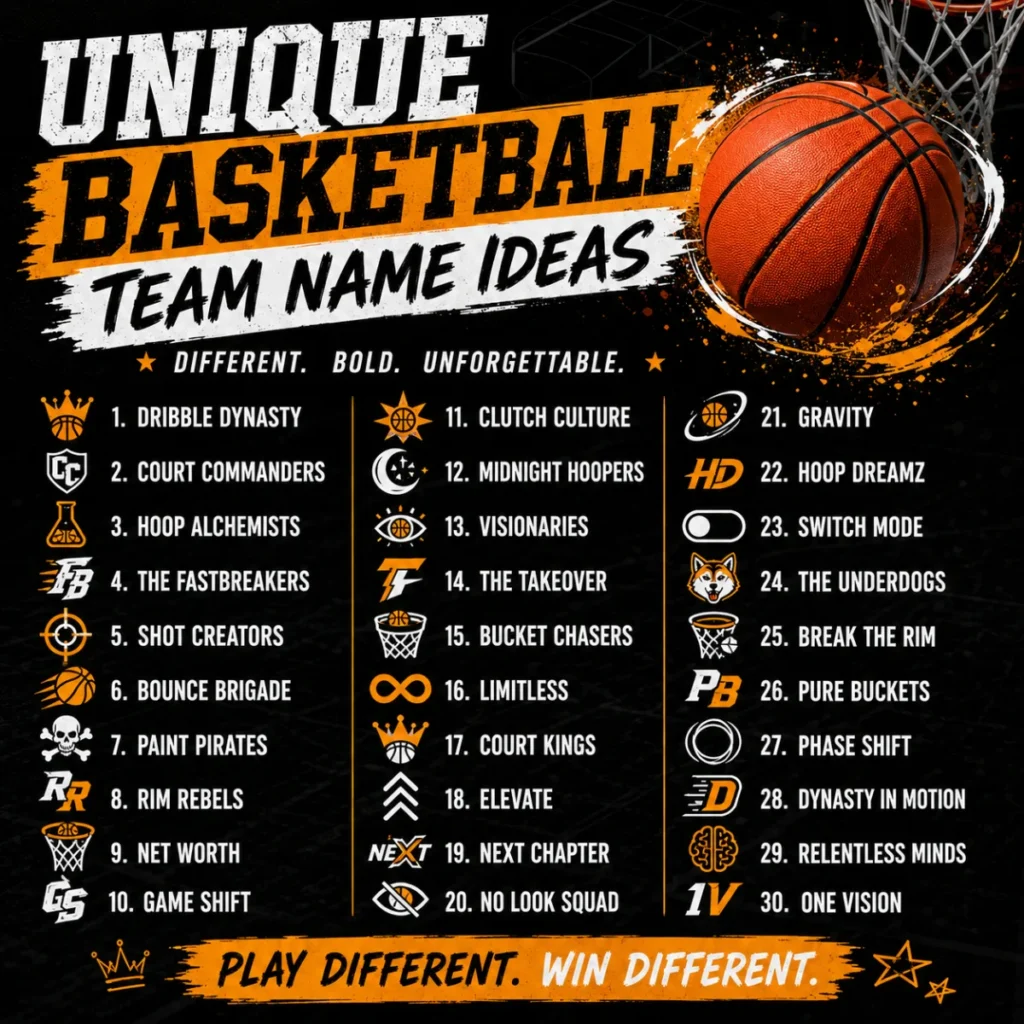 Unique Basketball Team Name Ideas 🌟