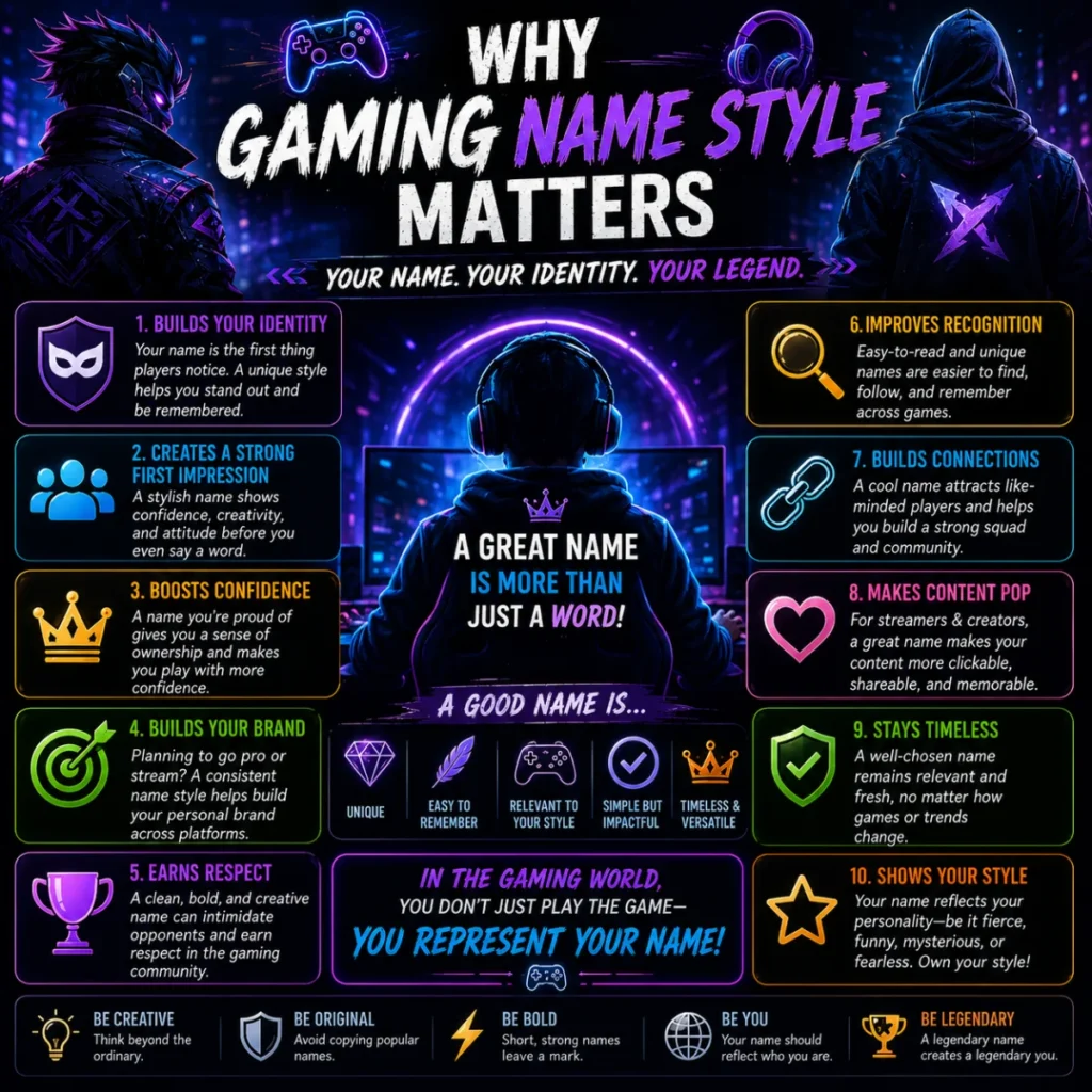 Why Gaming Name Style Matters 🎮
