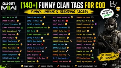 Funny Clan Tags for COD