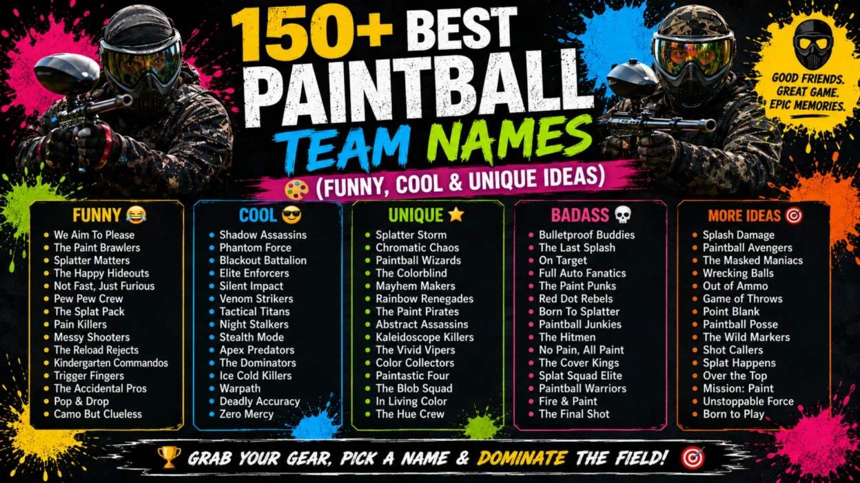 Paintball Team Names