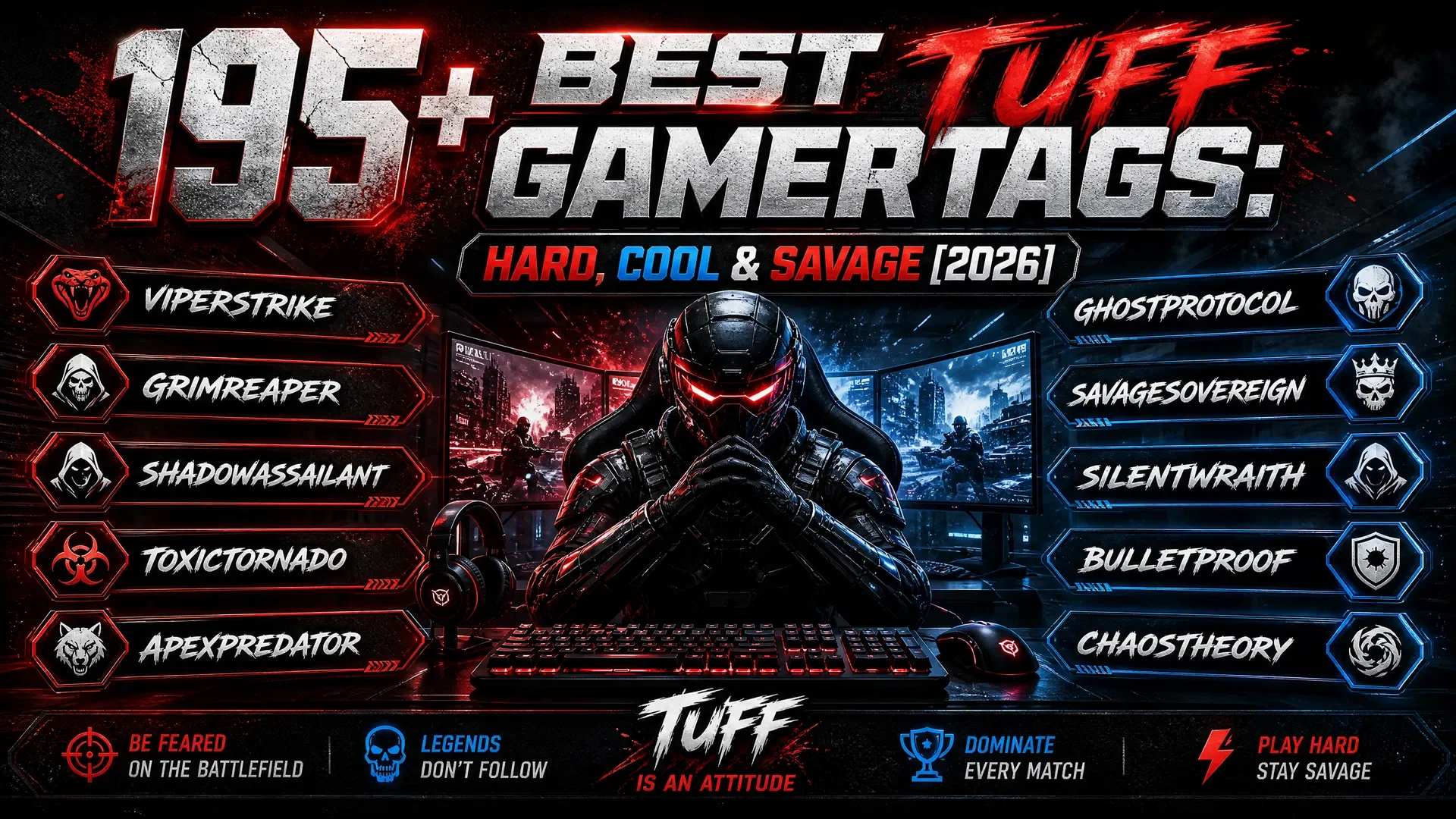 195+ Best Tuff Gamertags: Hard, Cool & Savage [2026]