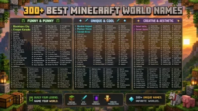 Good Names for Minecraft Worlds