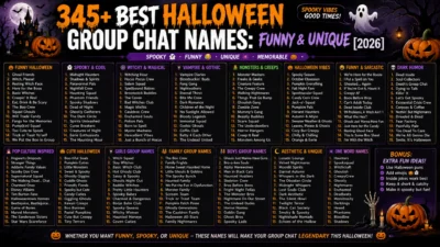 Halloween Group Chat Names