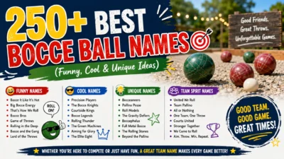 Bocce Ball Names