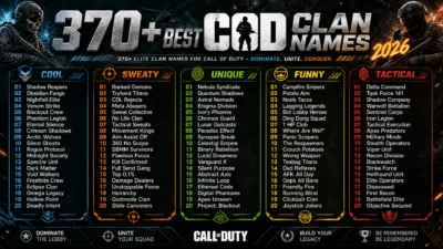 Good COD Clan Names