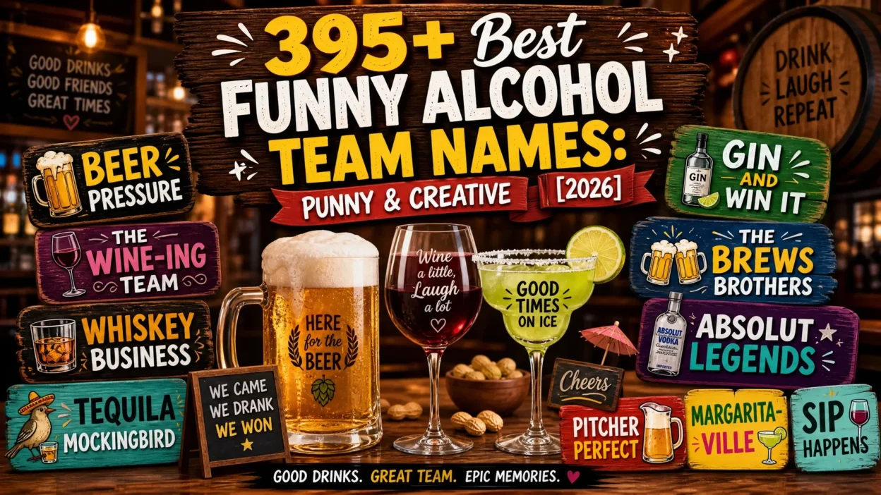 Funny Alcohol Team Names