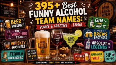 Funny Alcohol Team Names