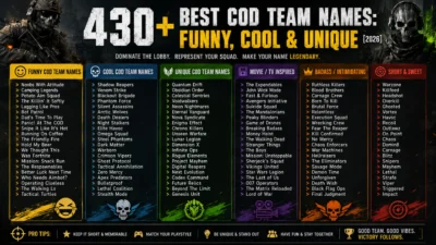 COD Team Names