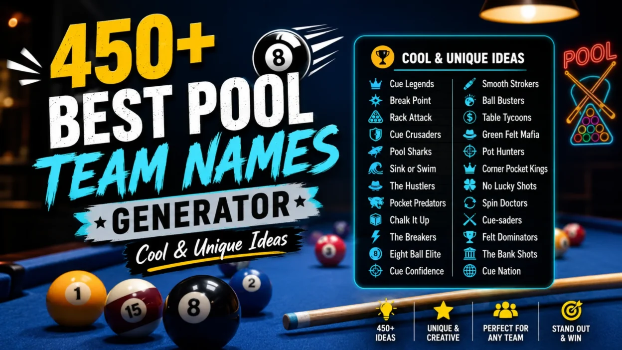 Pool Team Names Generator