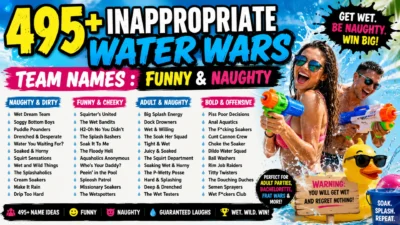 Inappropriate Water Wars Team Names