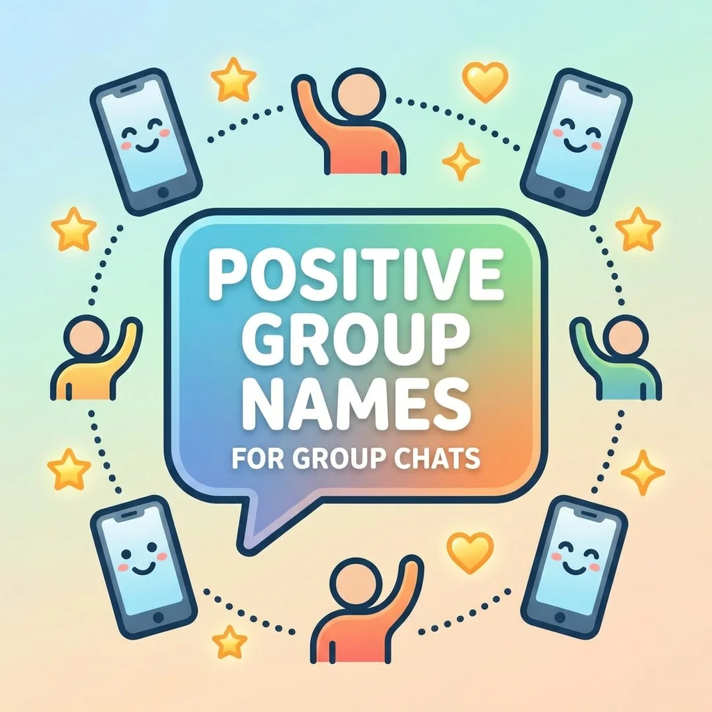 Positive group names for group chats with uplifting and creative friendship ideas