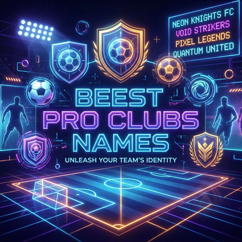 Best Pro Clubs names featuring cool, creative, unique, and competitive football team name ideas