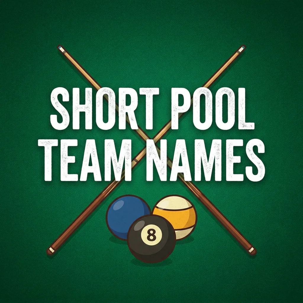 Short pool team names with cool, funny, and creative ideas for billiards teams