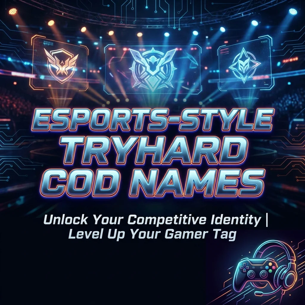 Esports-style tryhard COD names with competitive, pro-inspired Call of Duty gaming ideas