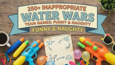 Inappropriate Water Wars team names with funny, naughty, and playful ideas