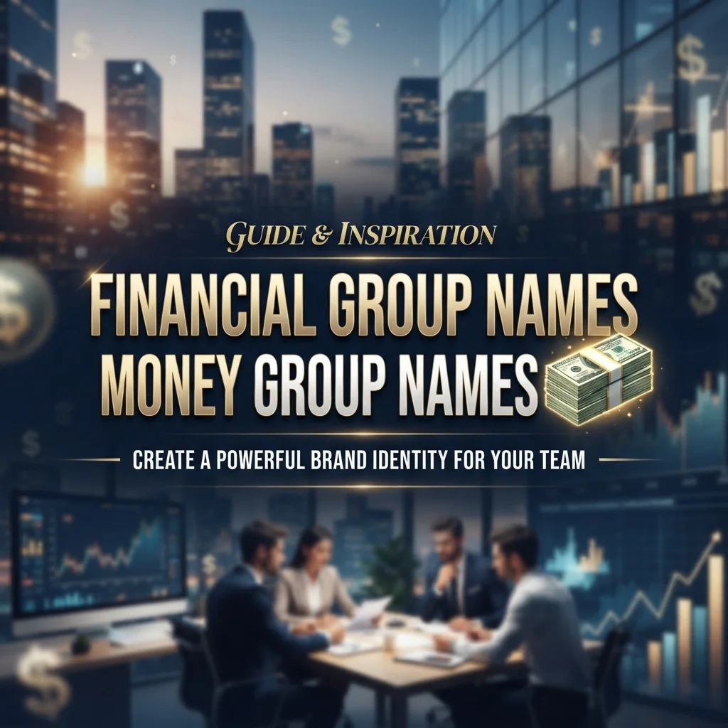 Financial group names and money group names with creative and unique ideas