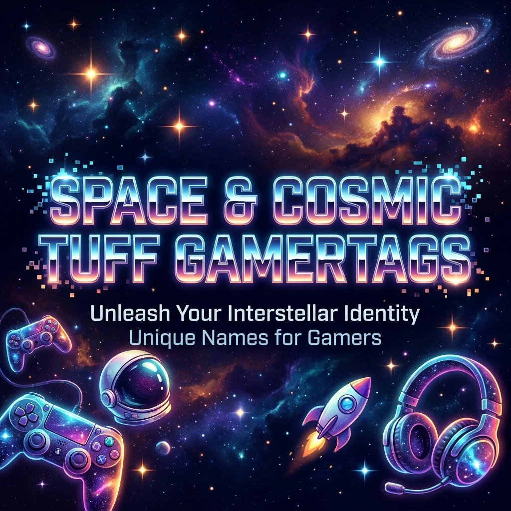 Space and cosmic tuff gamertags with galaxy-inspired cool gaming name ideas