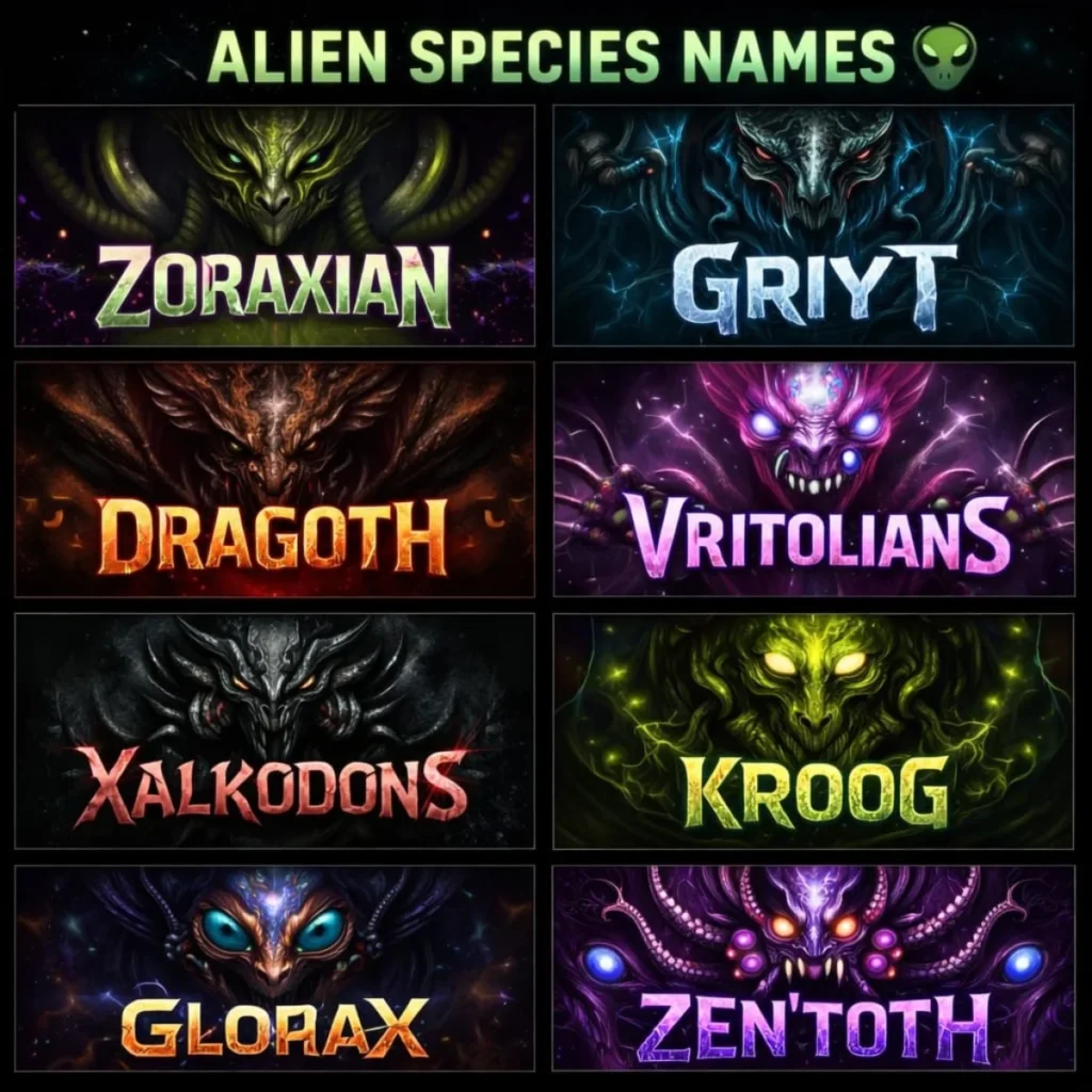 Alien Species Names 👽