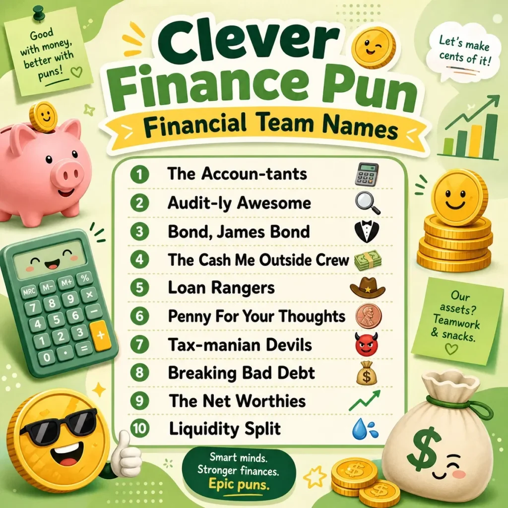 Clever Finance Pun Financial Team Names 😂