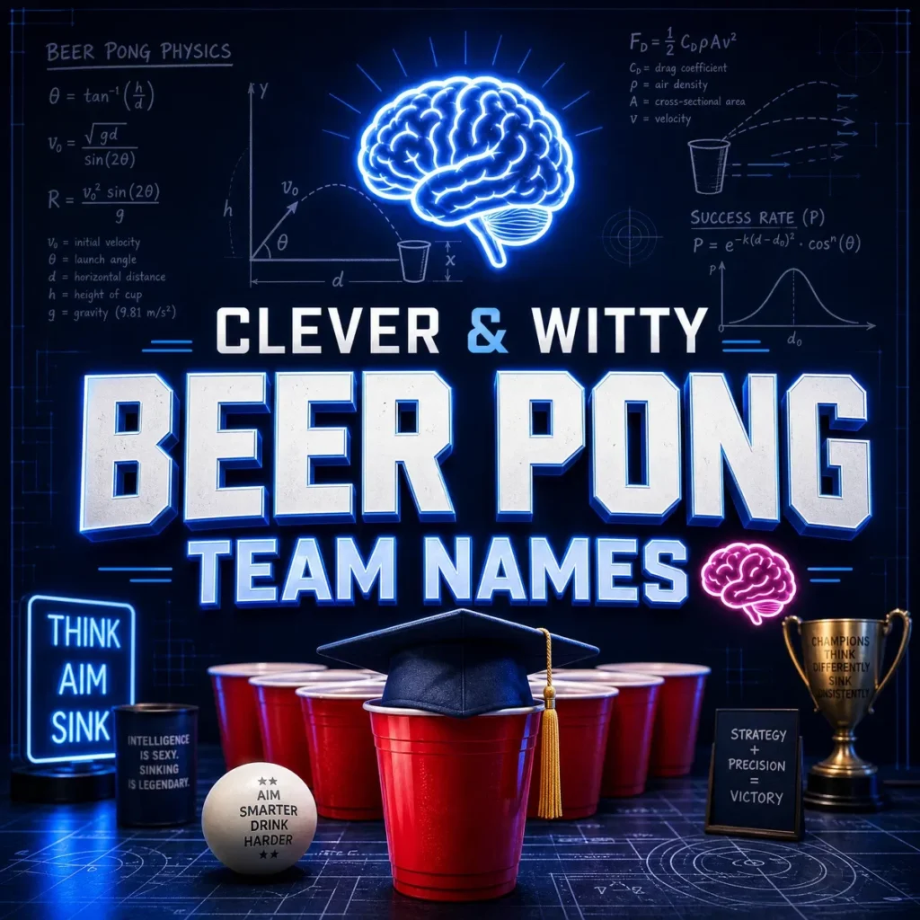 Clever & Witty Beer Pong Team Names 🧠