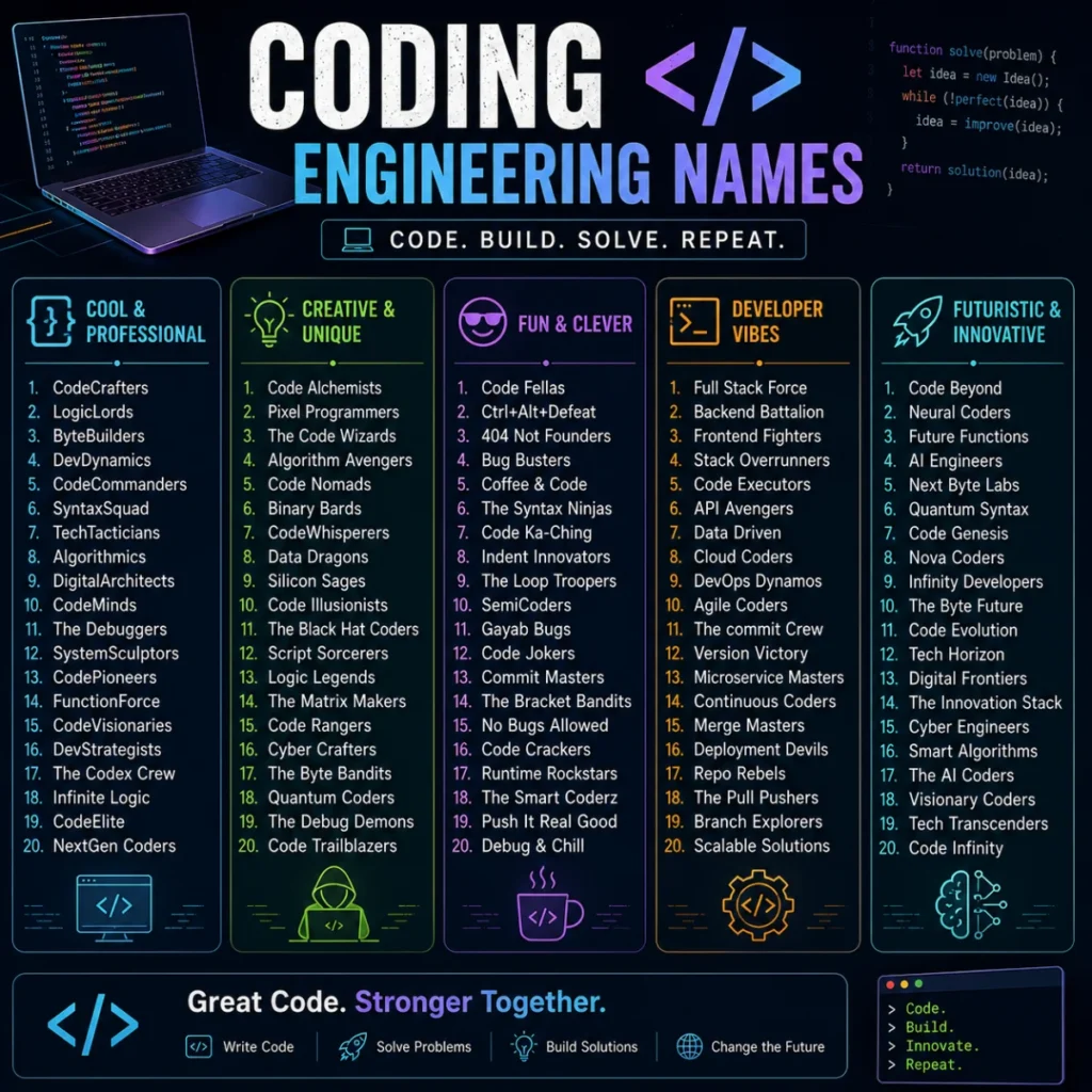 Coding Engineering Names 💻
