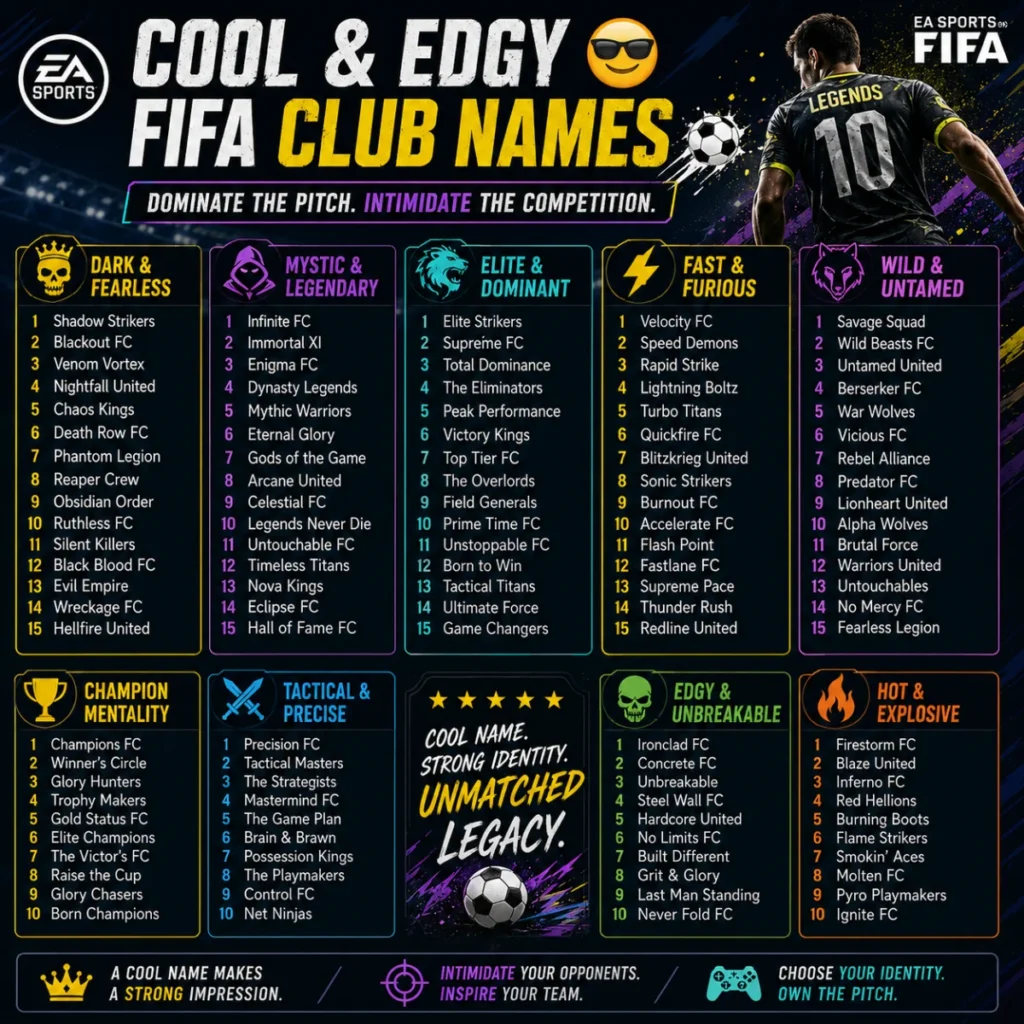 Cool & Edgy FIFA Club Names ๐