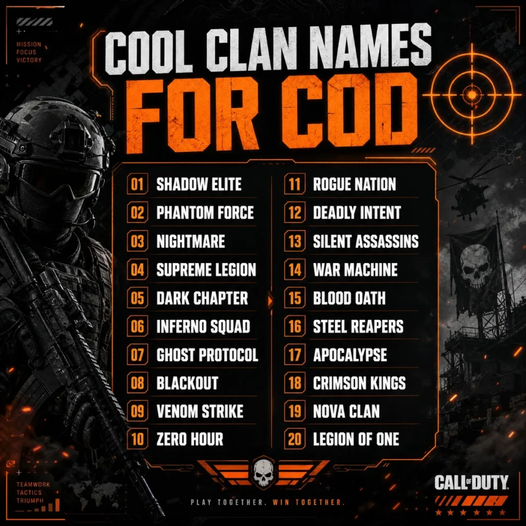 ๐ฏ Cool Clan Names for COD