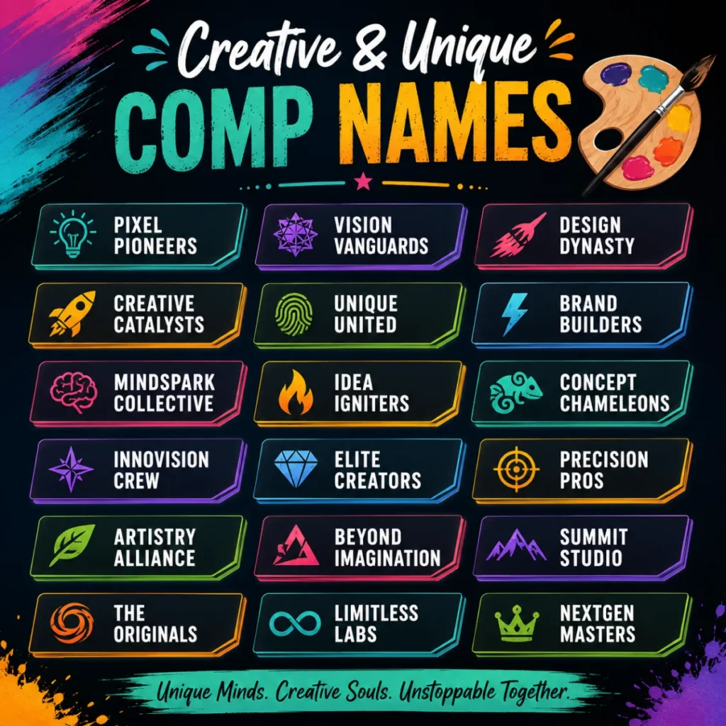 Creative & Unique Comp Names 🎨