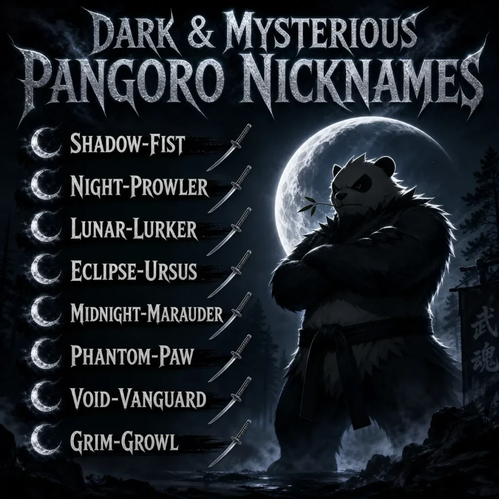 Dark & Mysterious Pangoro Nicknames 🌙