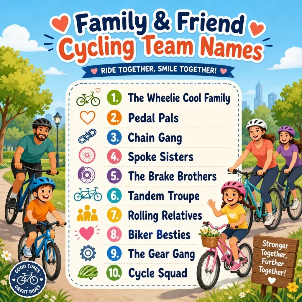 Family & Friend Cycling Team Names 👨👩👧👦