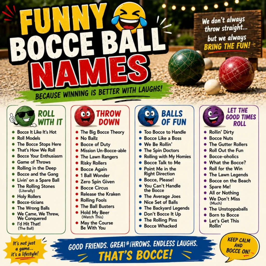 Funny Bocce Ball Names ๐