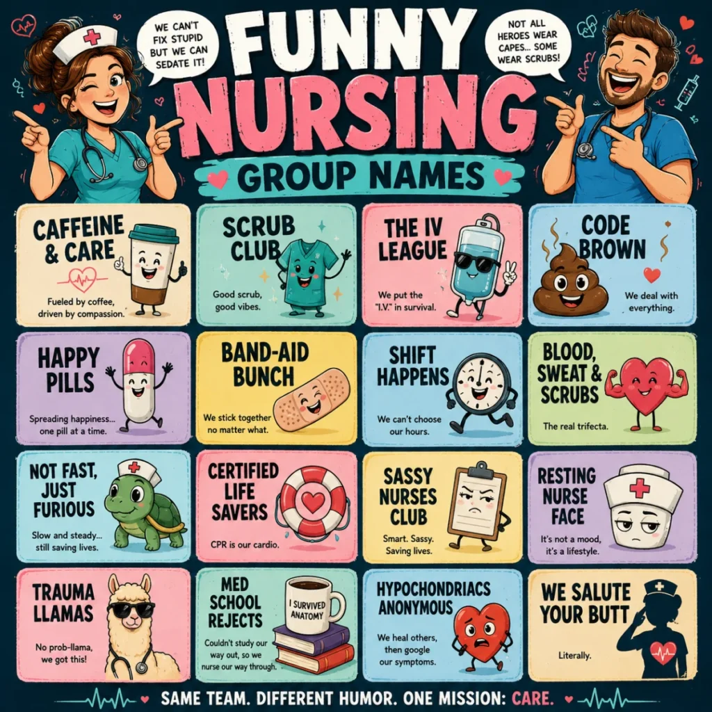 Funny Nursing Group Names 😂