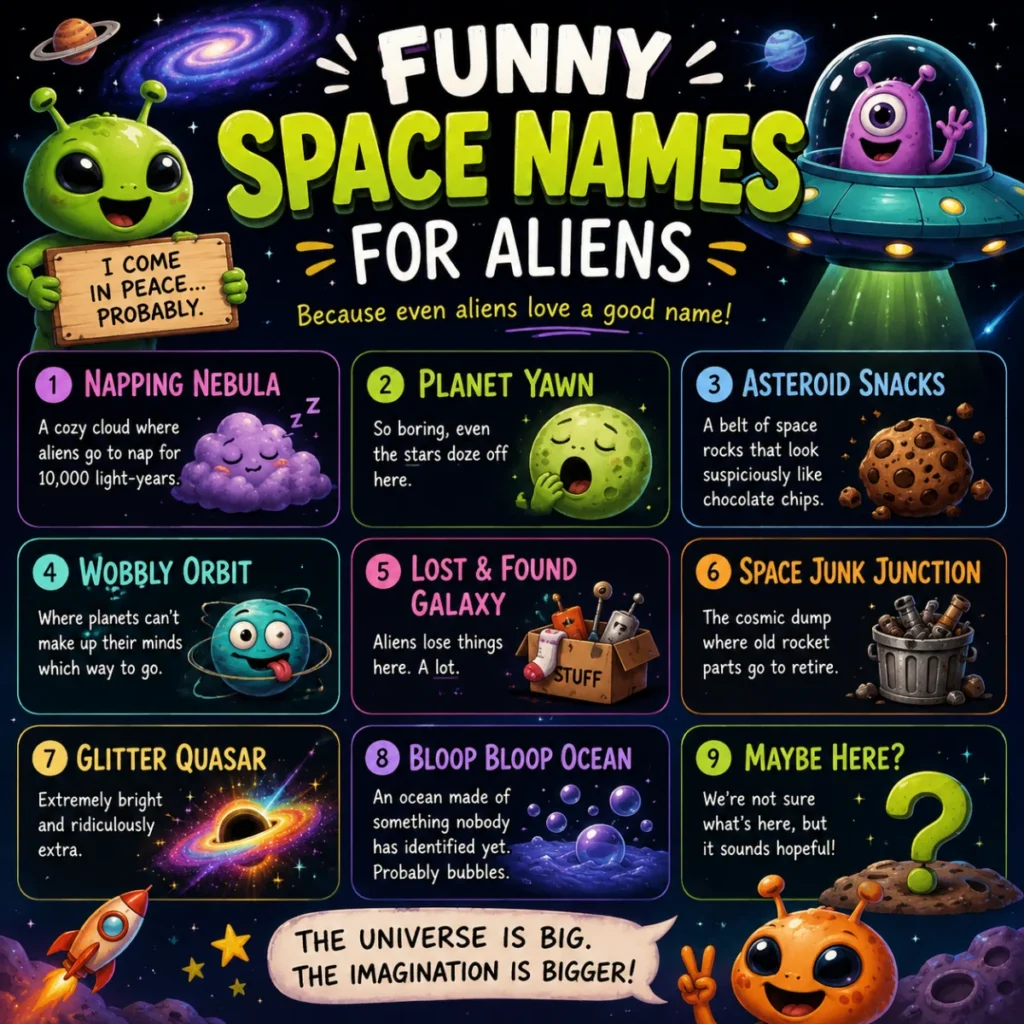 Funny Space Names for Aliens
