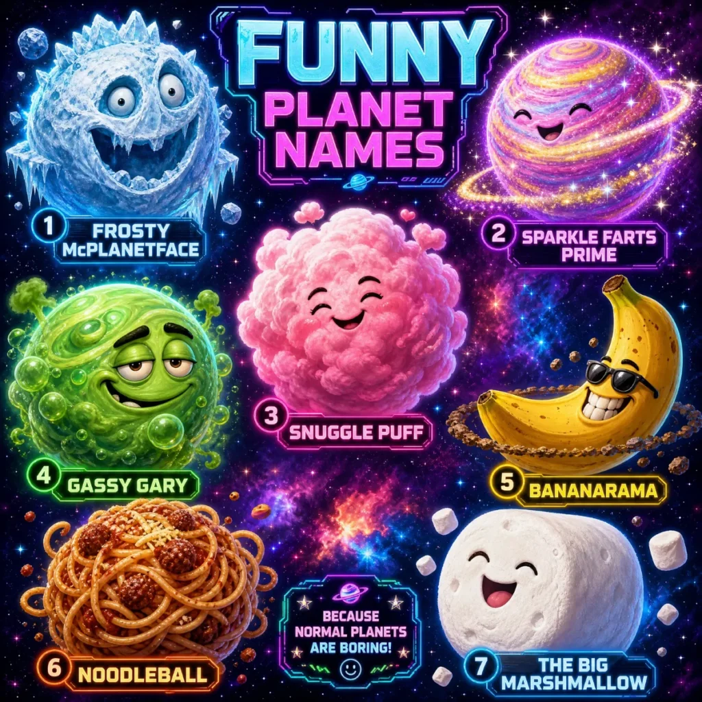 Funny Space Names for Planets
