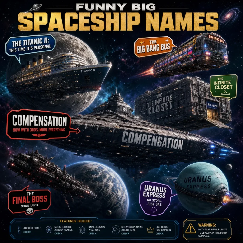 Funny Big Spaceship Names 🌌