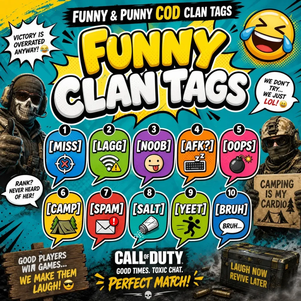 Funny & Punny Clan Tags 🤣