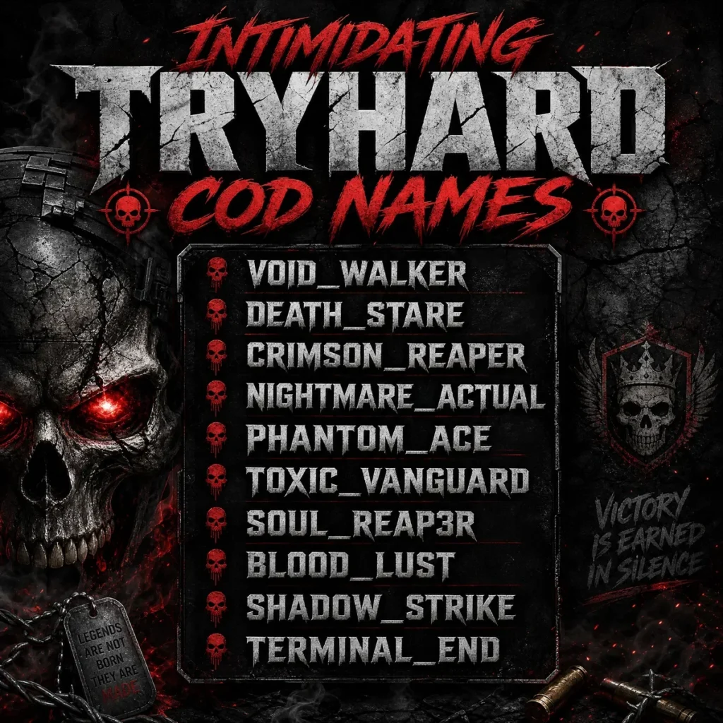 Intimidating Tryhard COD Names 😈
