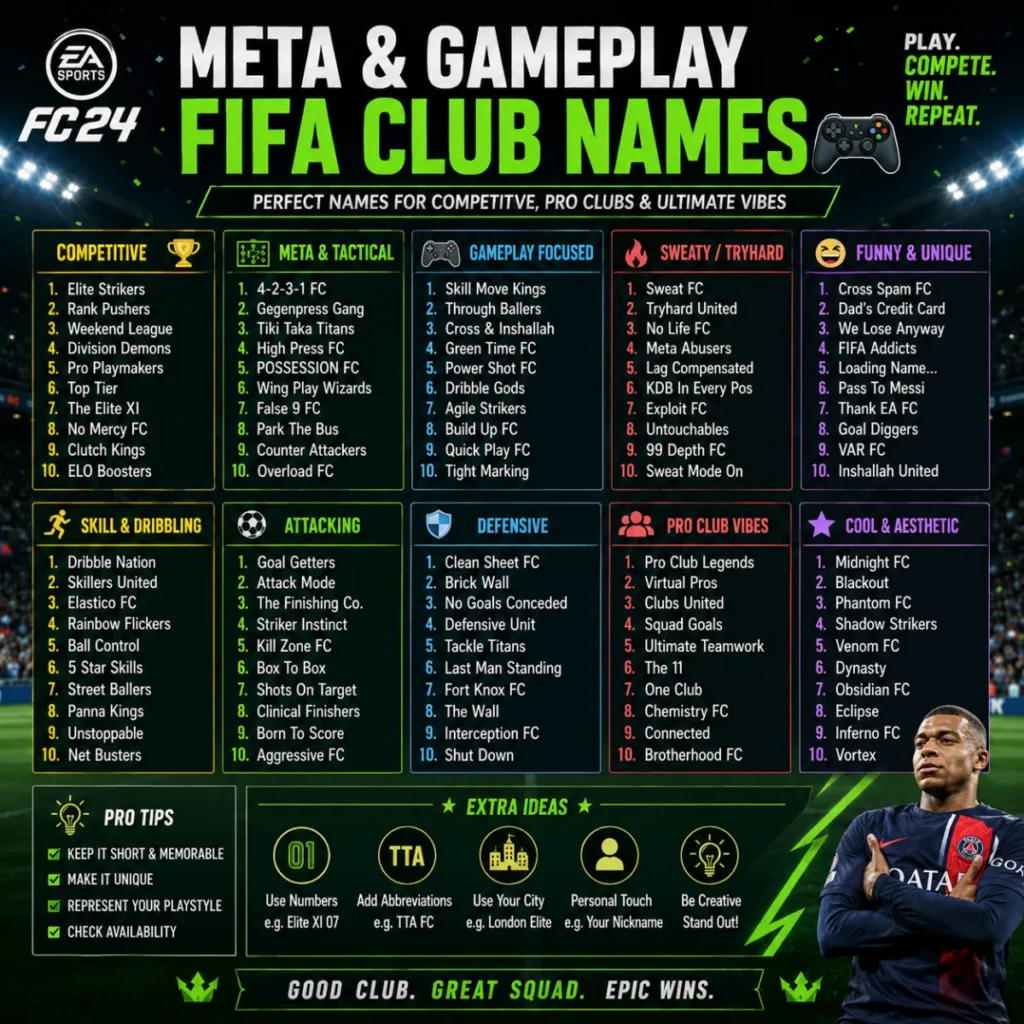 Meta & Gameplay FIFA Club Names ๐ฎ