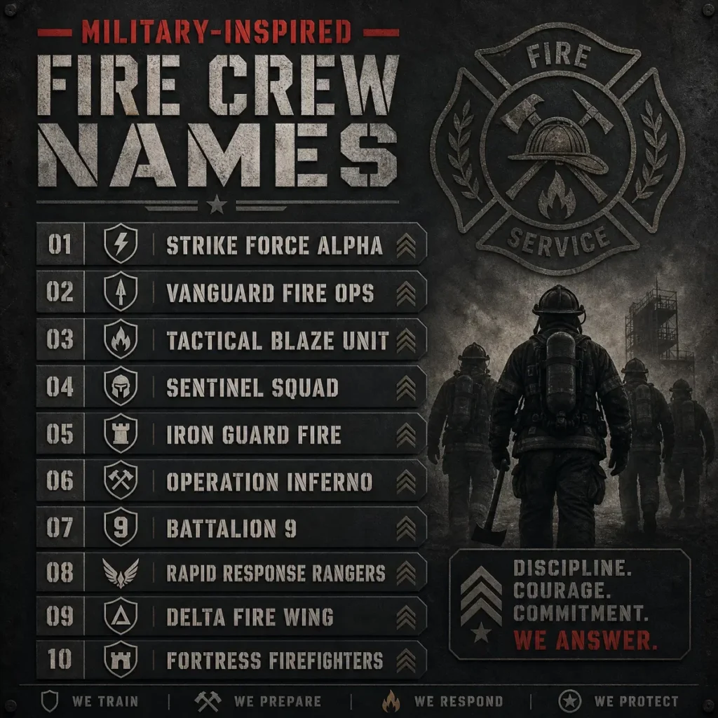 Military-Inspired Fire Crew Names