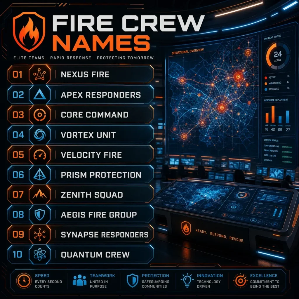 Modern Fire Crew Names